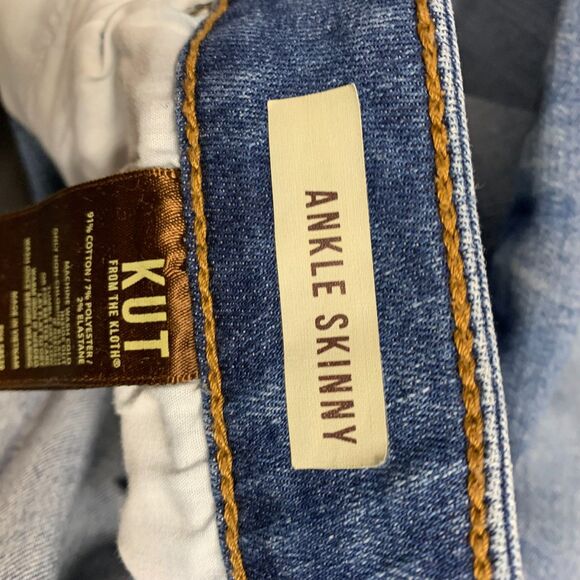 Kut From the Cloth Womens Jeans Ankle Skinny High Rise Med Wash Plus Size 16 - Picture 5 of 16